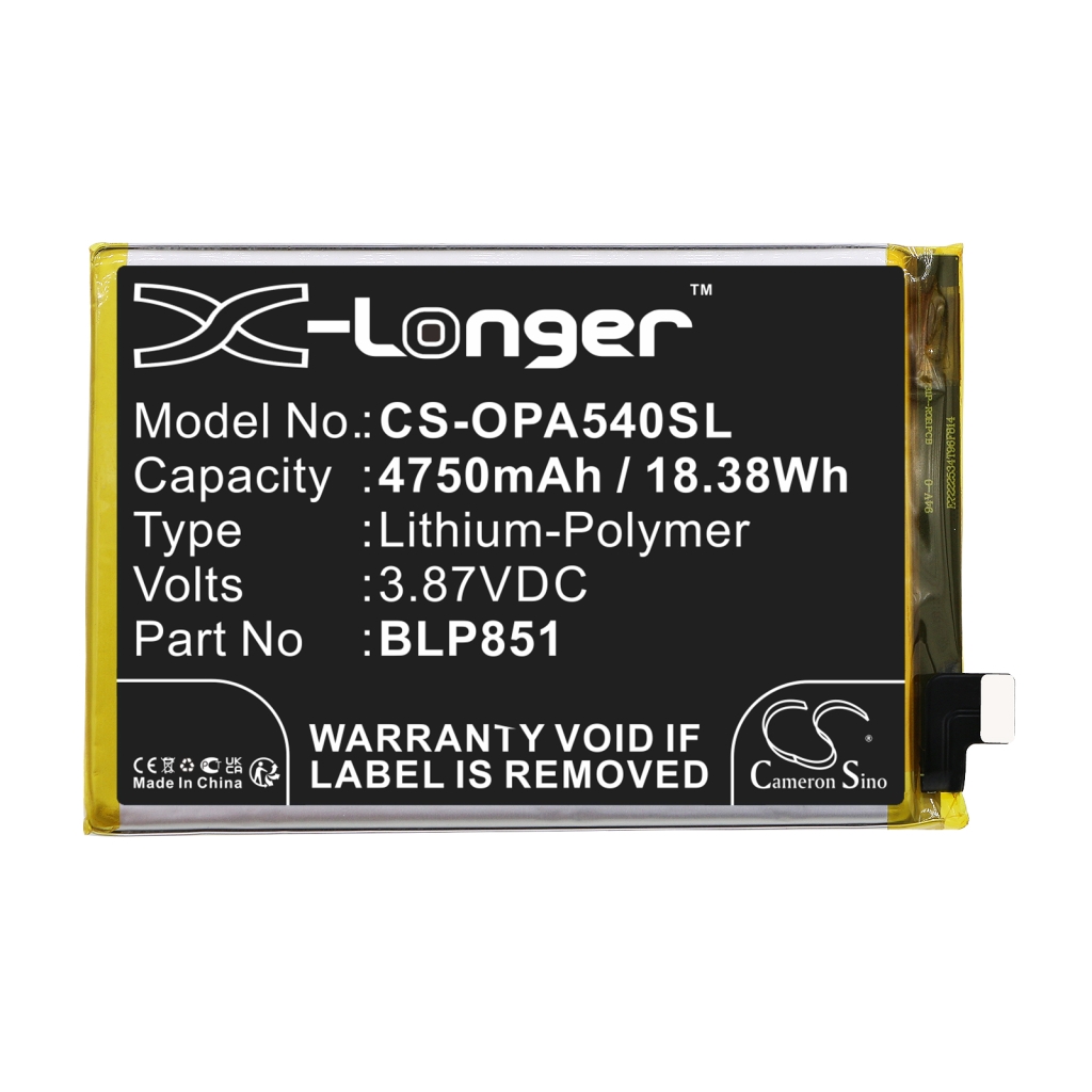 Compatibele batterijvervanging voor OPPO BLP851
