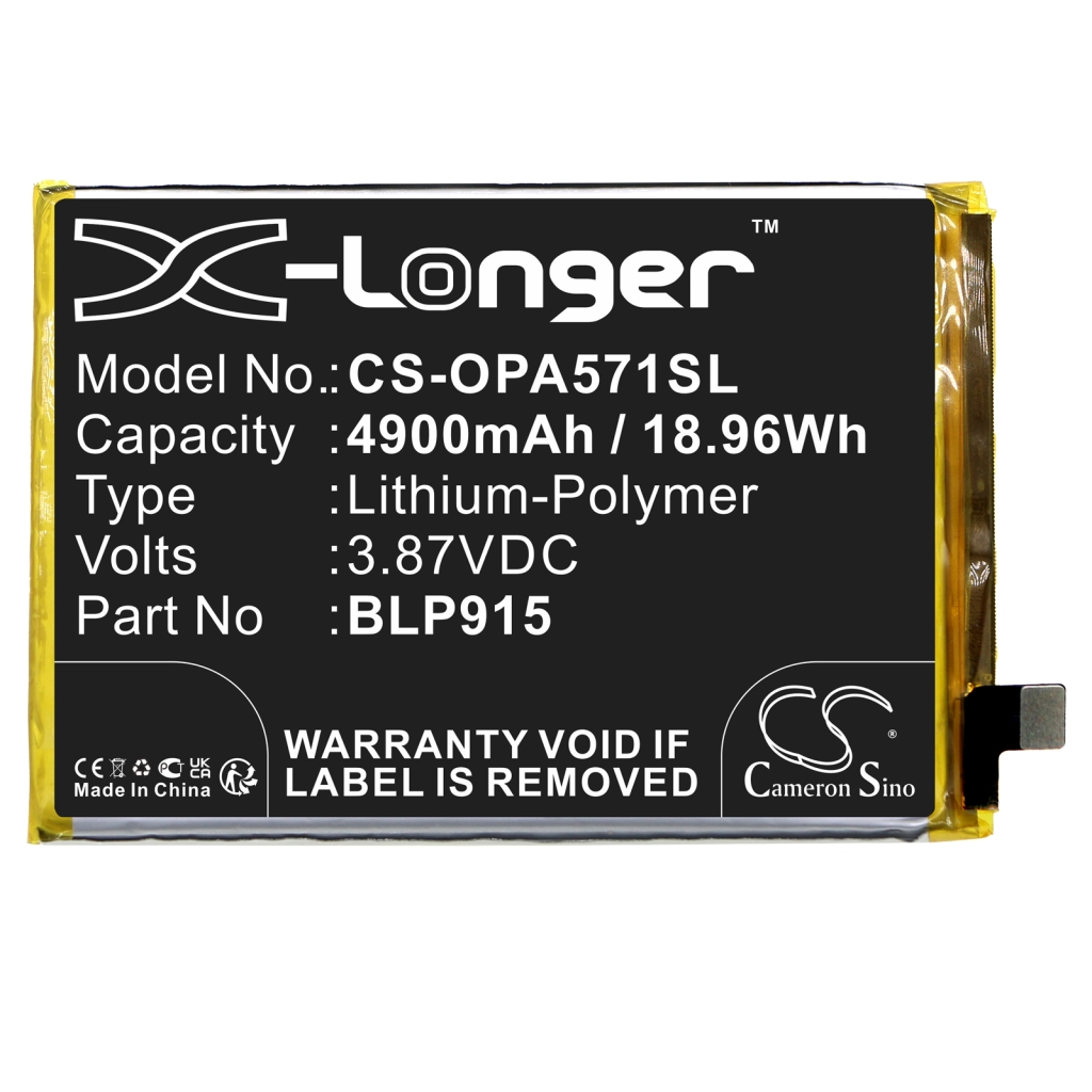 Compatibele batterijvervanging voor OPPO BLP915