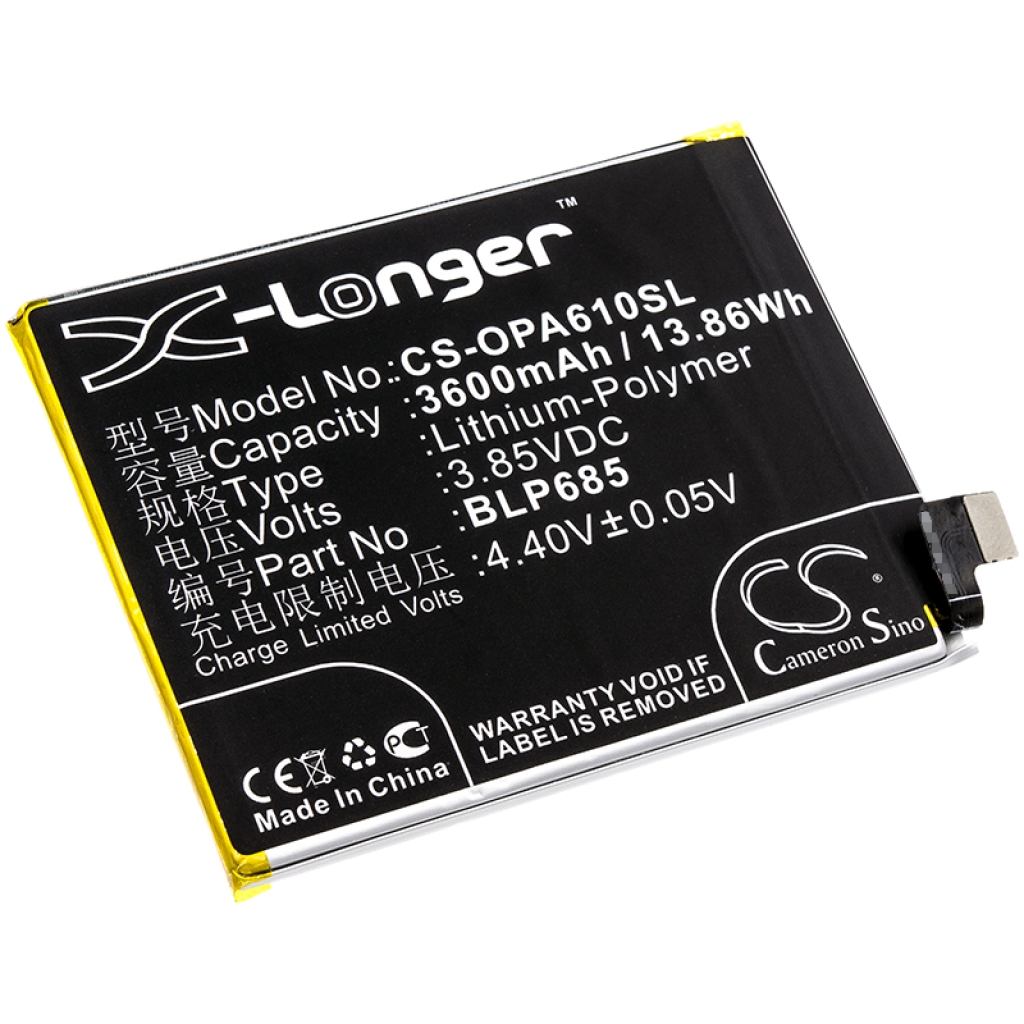 Compatibele batterijvervanging voor Oneplus BLP685
