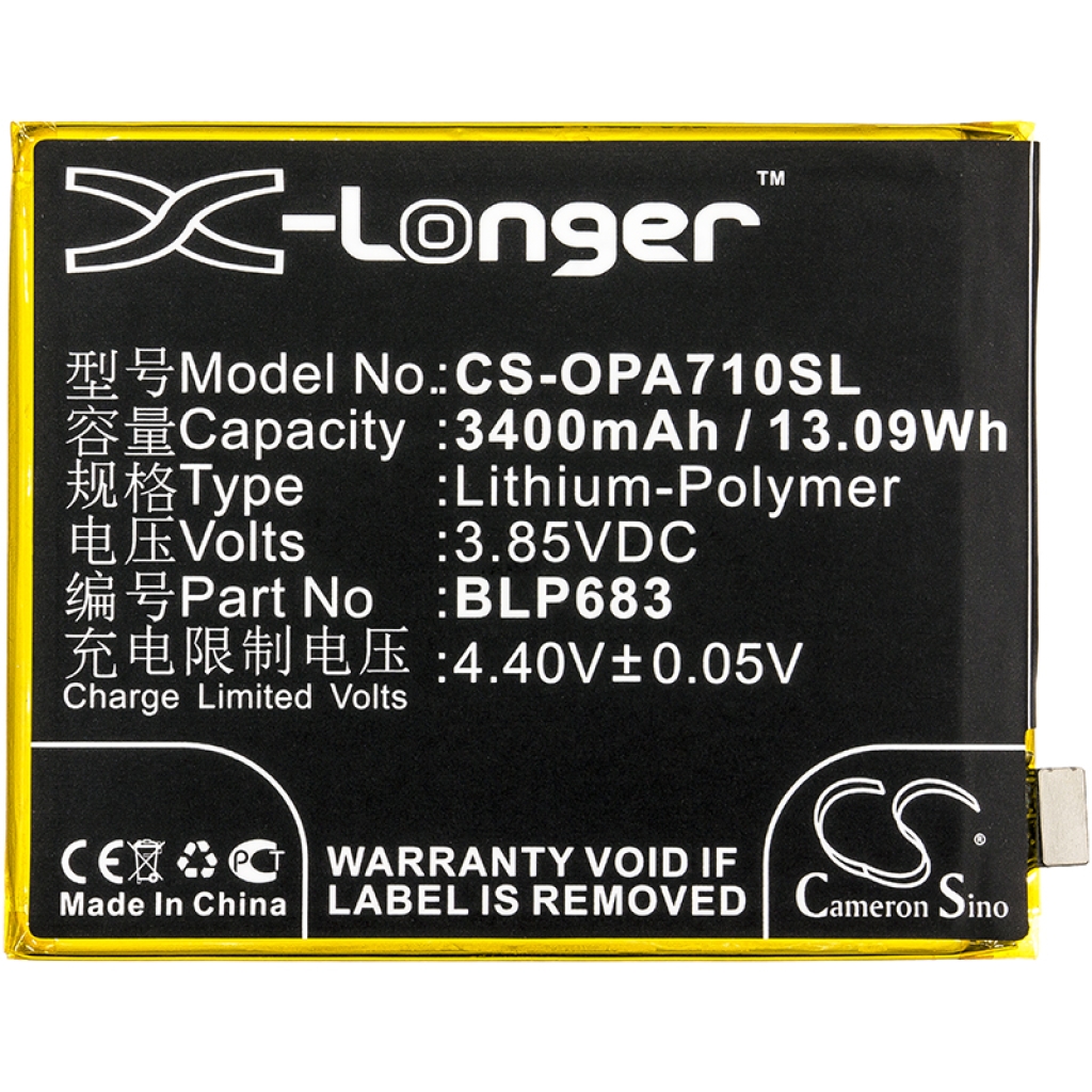 Compatibele batterijvervanging voor OPPO BLP683