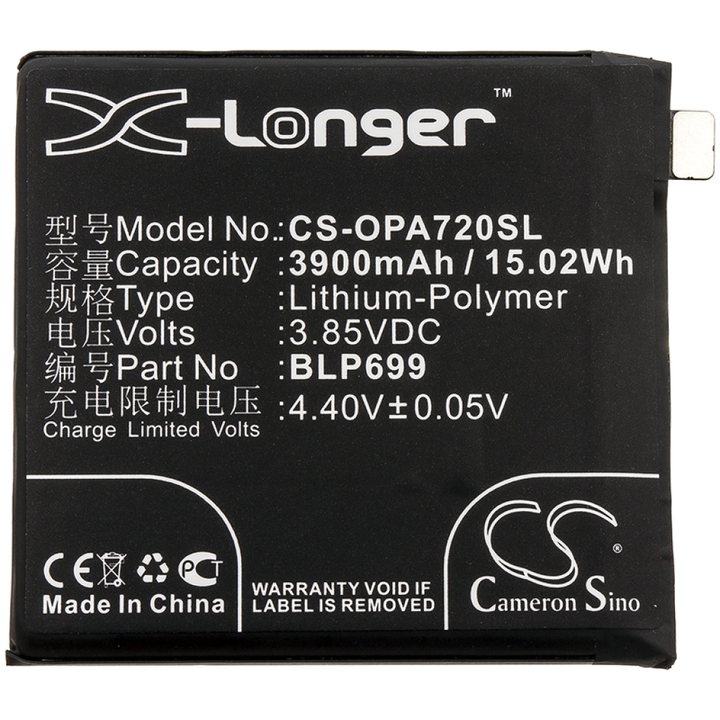 Compatibele batterijvervanging voor Oneplus BLP699