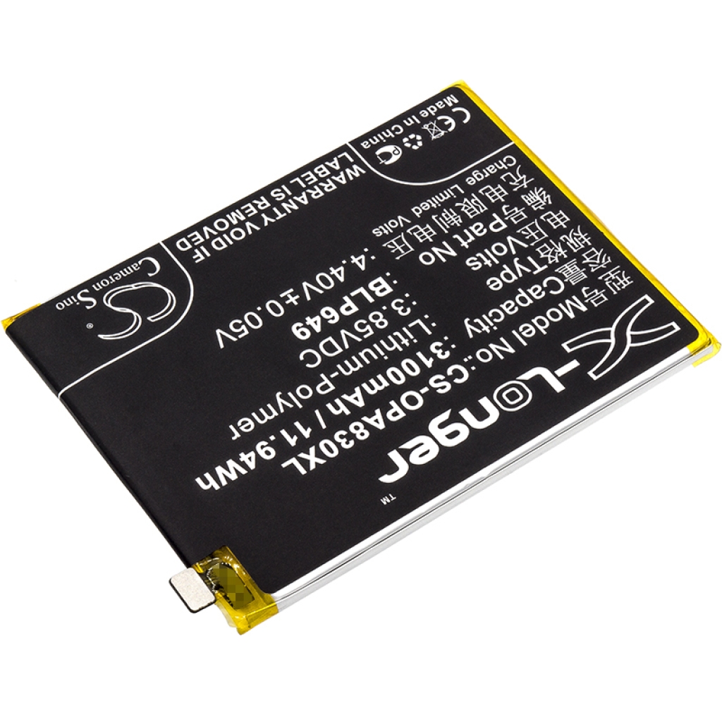 Compatibele batterijvervanging voor OPPO BLP649