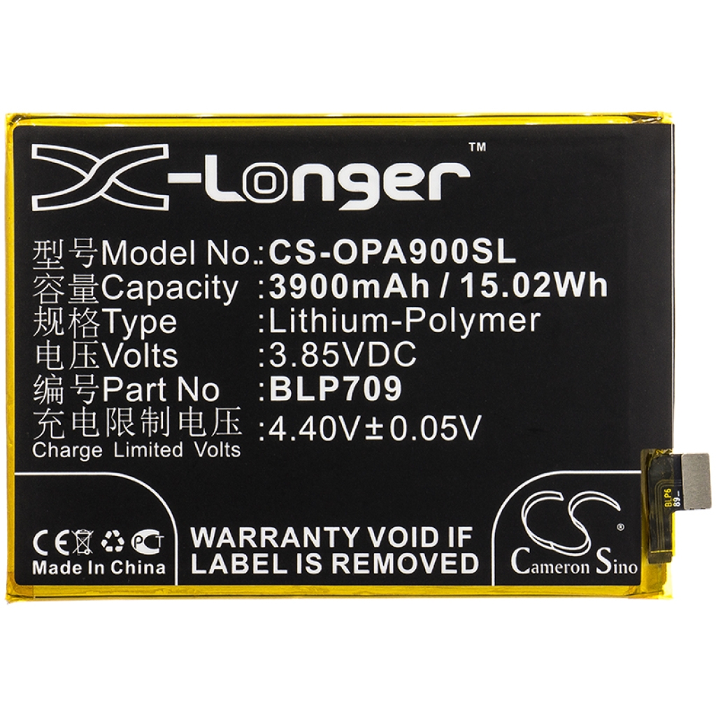 Compatibele batterijvervanging voor OPPO BLP709