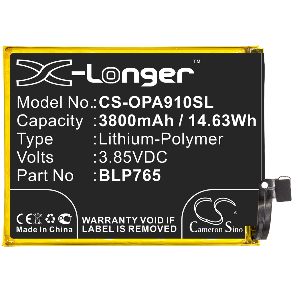 Compatibele batterijvervanging voor OPPO BLP765