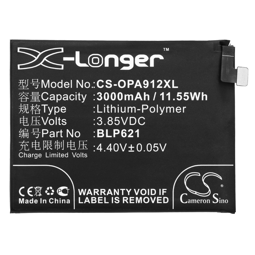 Compatibele batterijvervanging voor OPPO BLP621