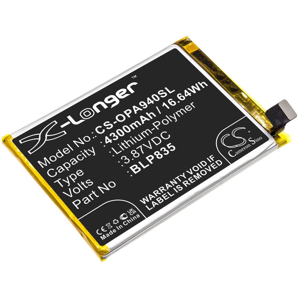Compatibele batterijvervanging voor OPPO BLP835