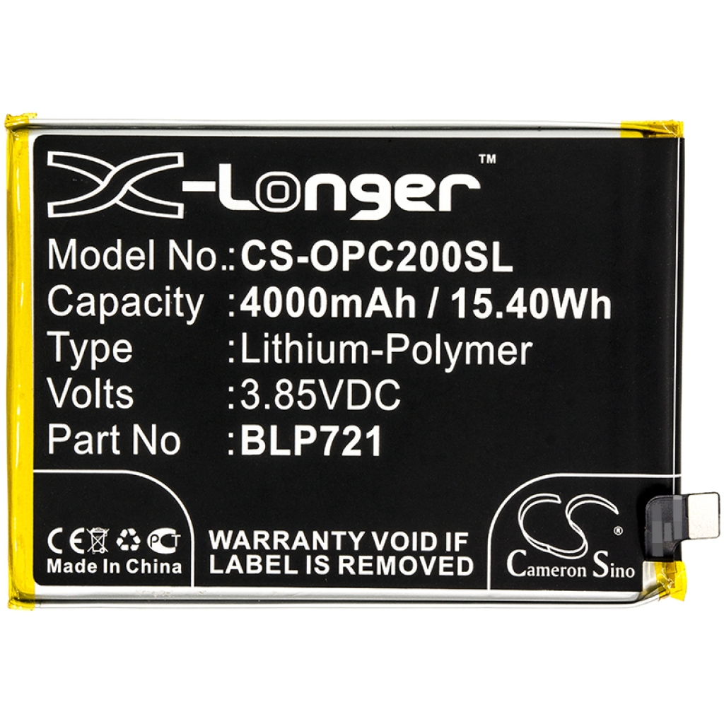 Compatibele batterijvervanging voor OPPO BLP721
