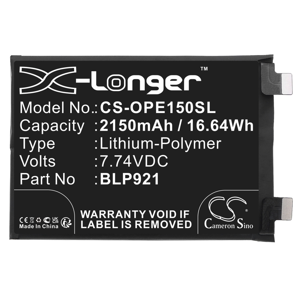Compatibele batterijvervanging voor Oneplus BLP921