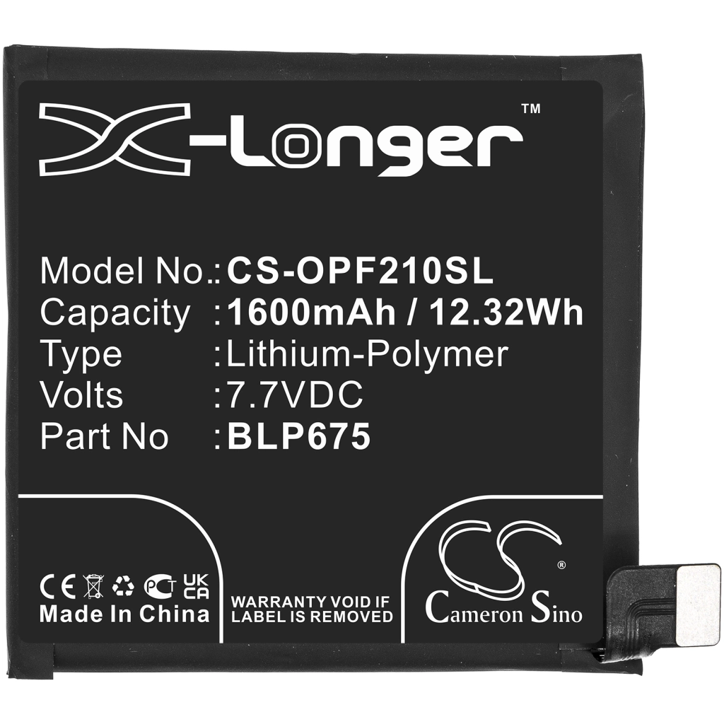 Compatibele batterijvervanging voor OPPO BLP675