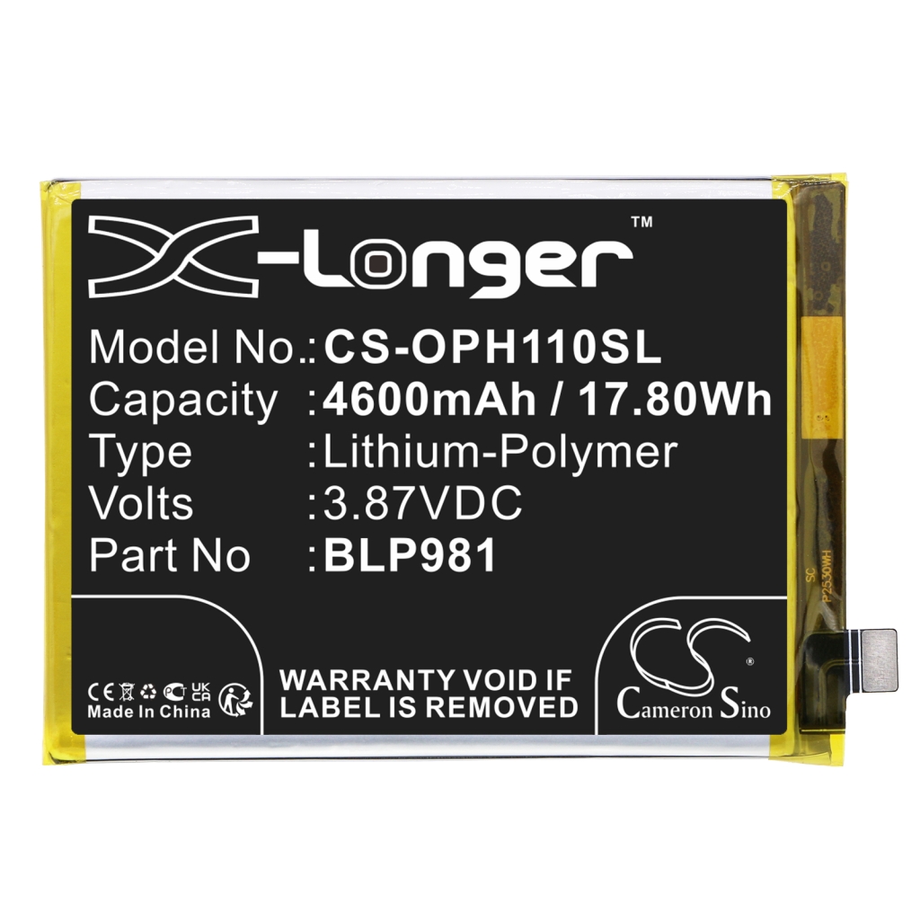Compatibele batterijvervanging voor OPPO BLP981