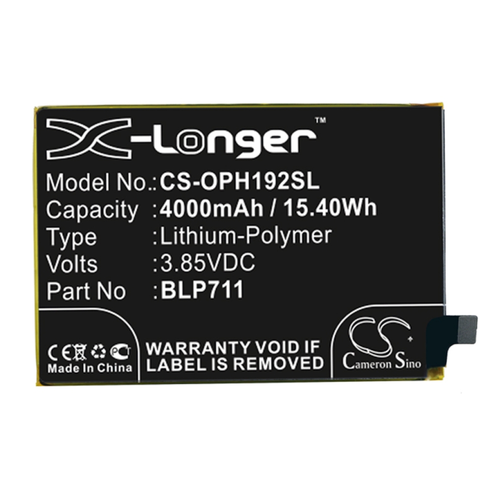 Compatibele batterijvervanging voor OPPO BLP711