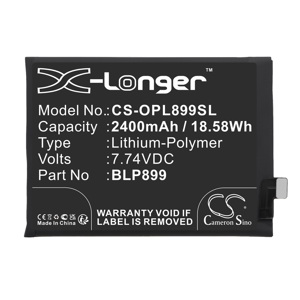 Compatibele batterijvervanging voor Oneplus BLP899
