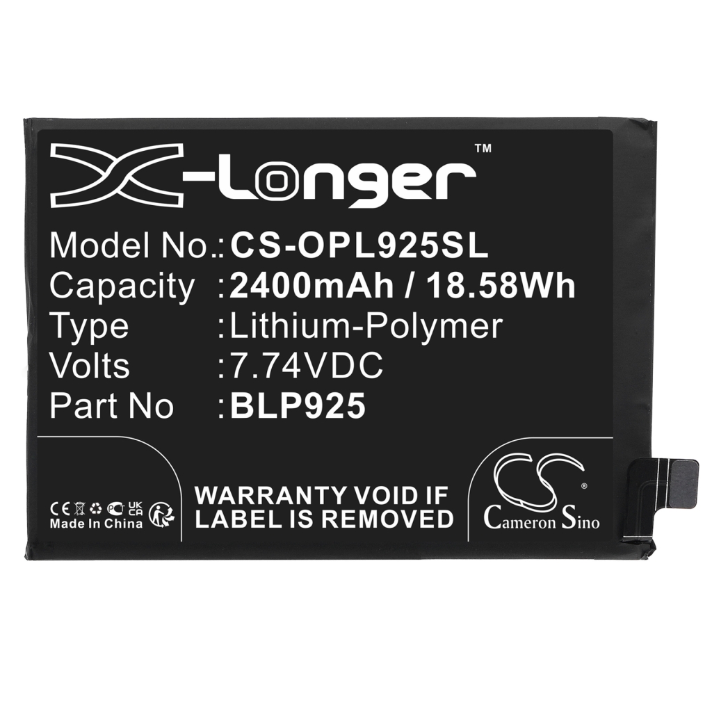 Compatibele batterijvervanging voor OPPO BLP925