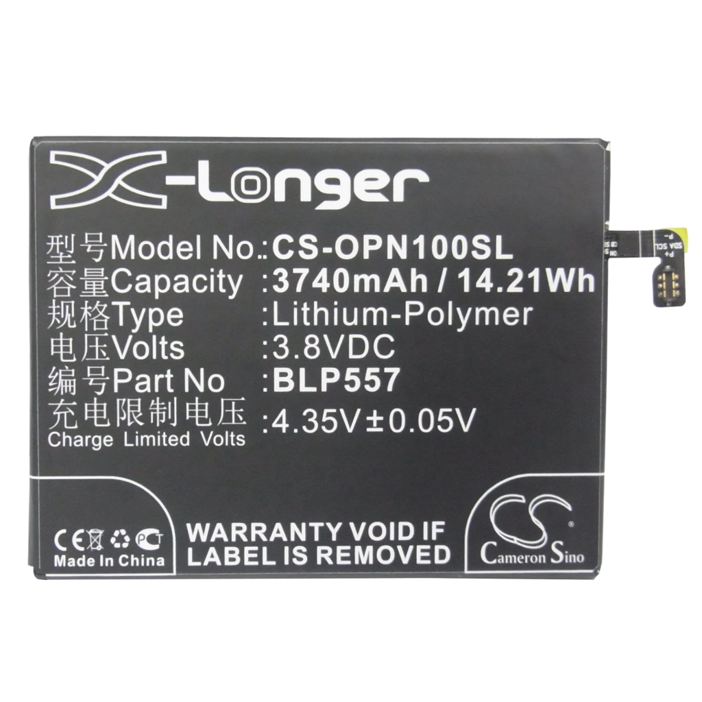 Compatibele batterijvervanging voor OPPO BLP557