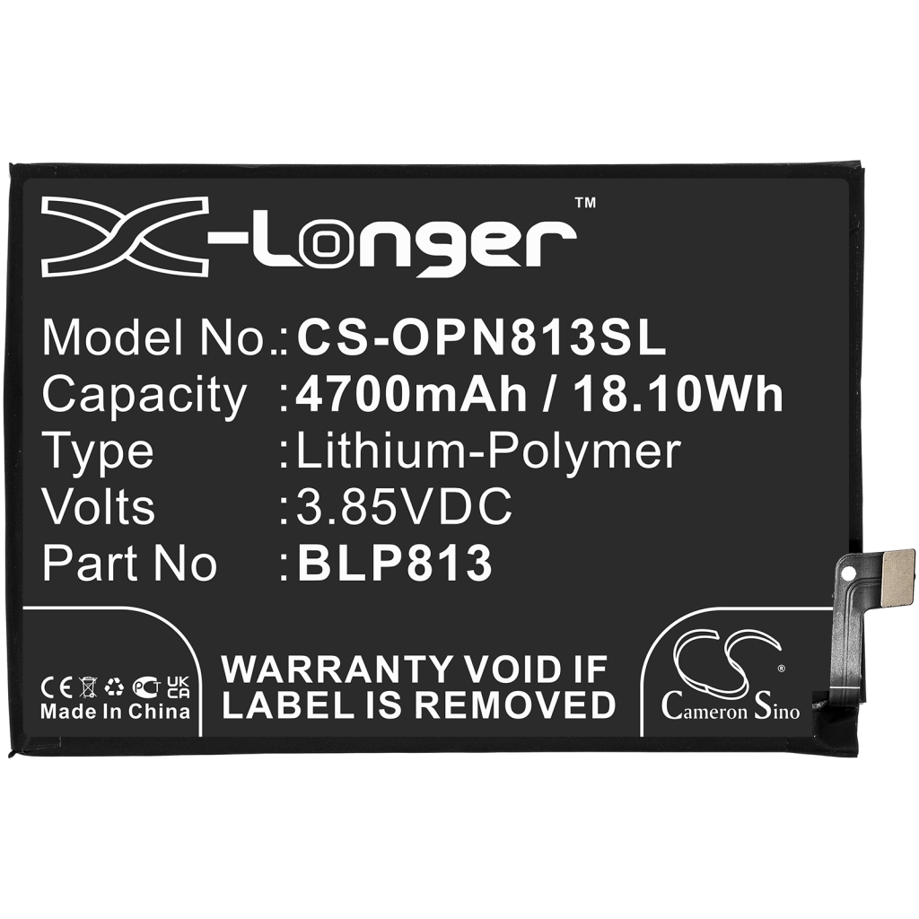 Compatibele batterijvervanging voor Oneplus BLP813