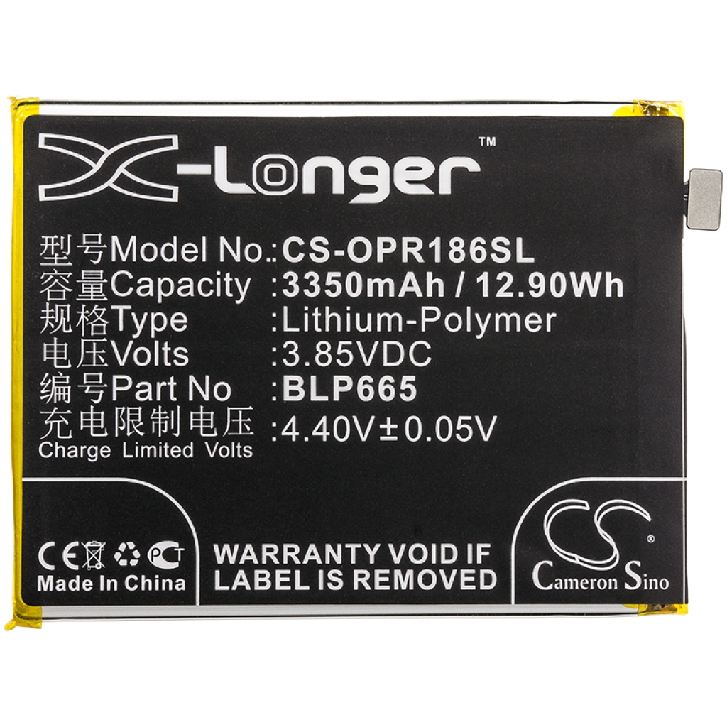 Compatibele batterijvervanging voor OPPO BLP665