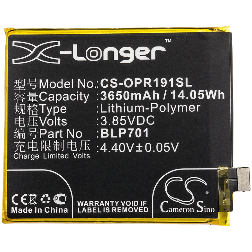 Compatibele batterijvervanging voor OPPO BLP701