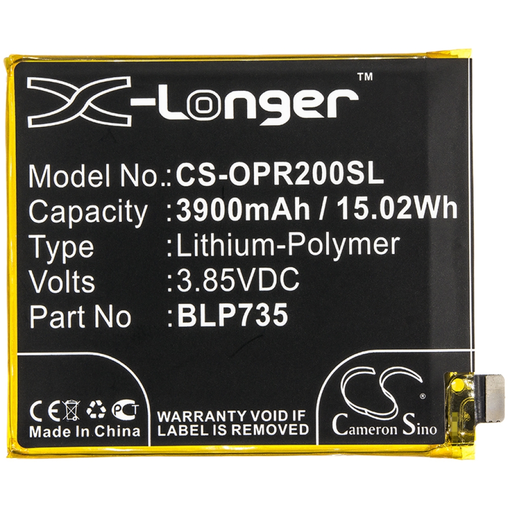 Compatibele batterijvervanging voor OPPO BLP735