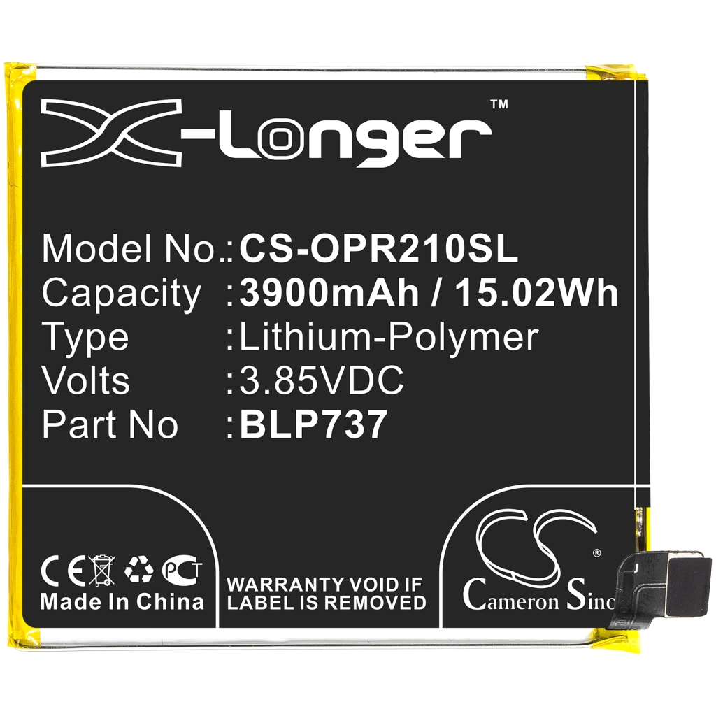 Compatibele batterijvervanging voor OPPO BLP737