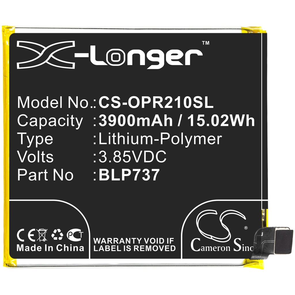 Compatibele batterijvervanging voor OPPO BLP737