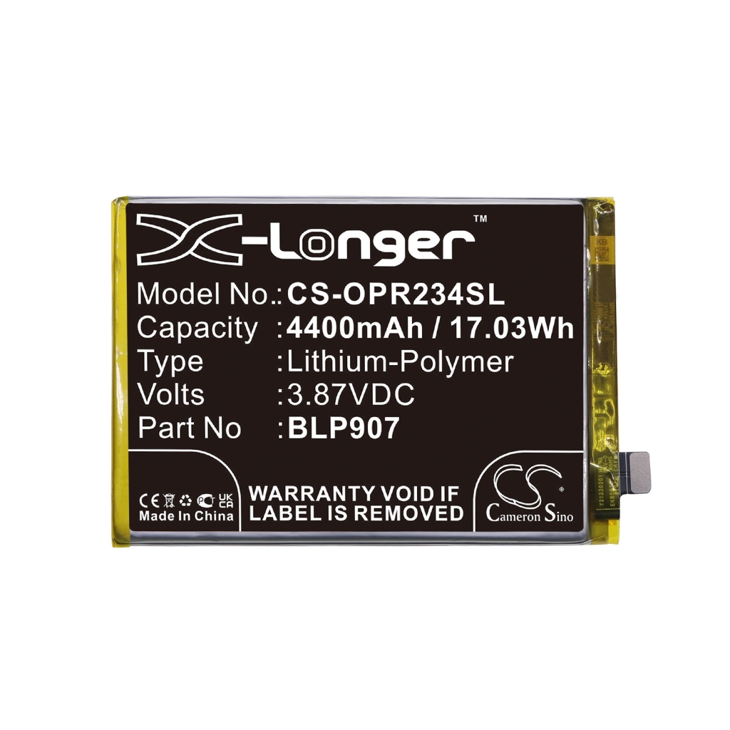 Compatibele batterijvervanging voor OPPO BLP907
