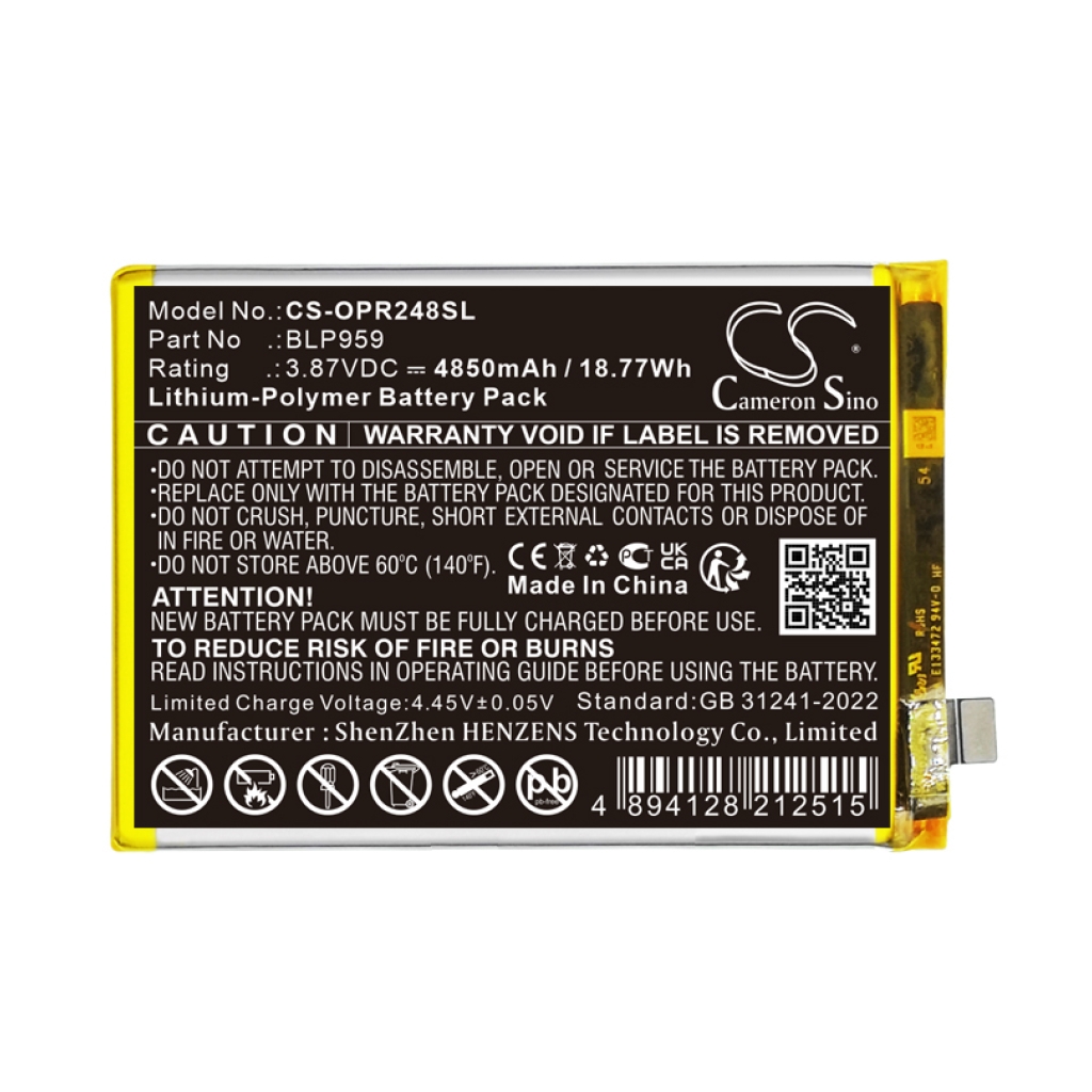 Batterij voor mobiele telefoon OPPO CS-OPR248SL