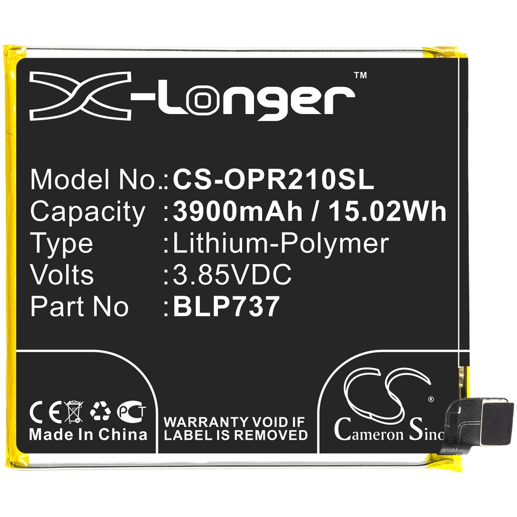 Compatible battery replacement for OPPO BLP737