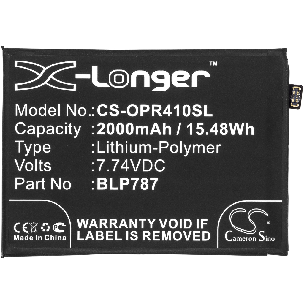 Compatibele batterijvervanging voor OPPO BLP787