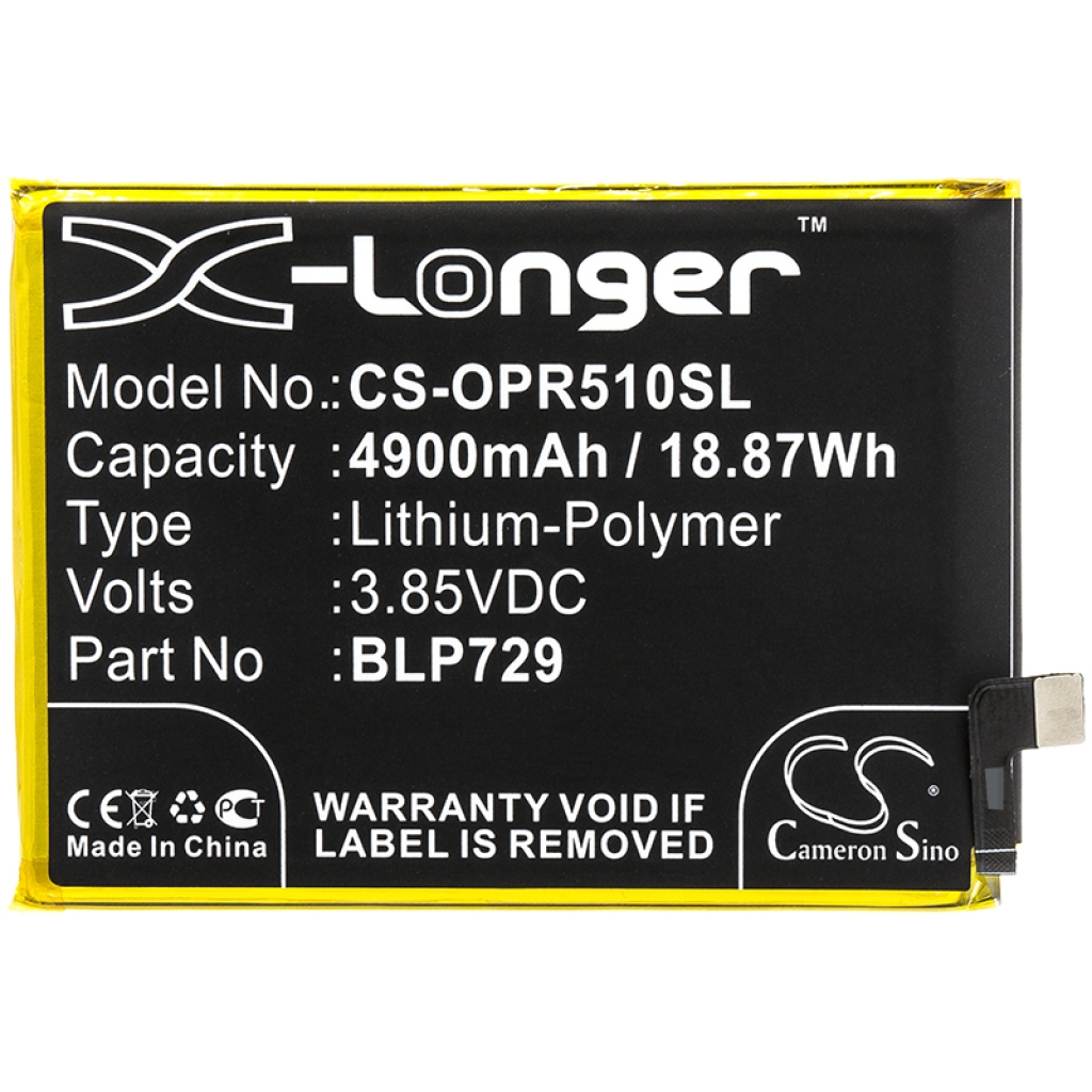 Compatibele batterijvervanging voor OPPO BLP729