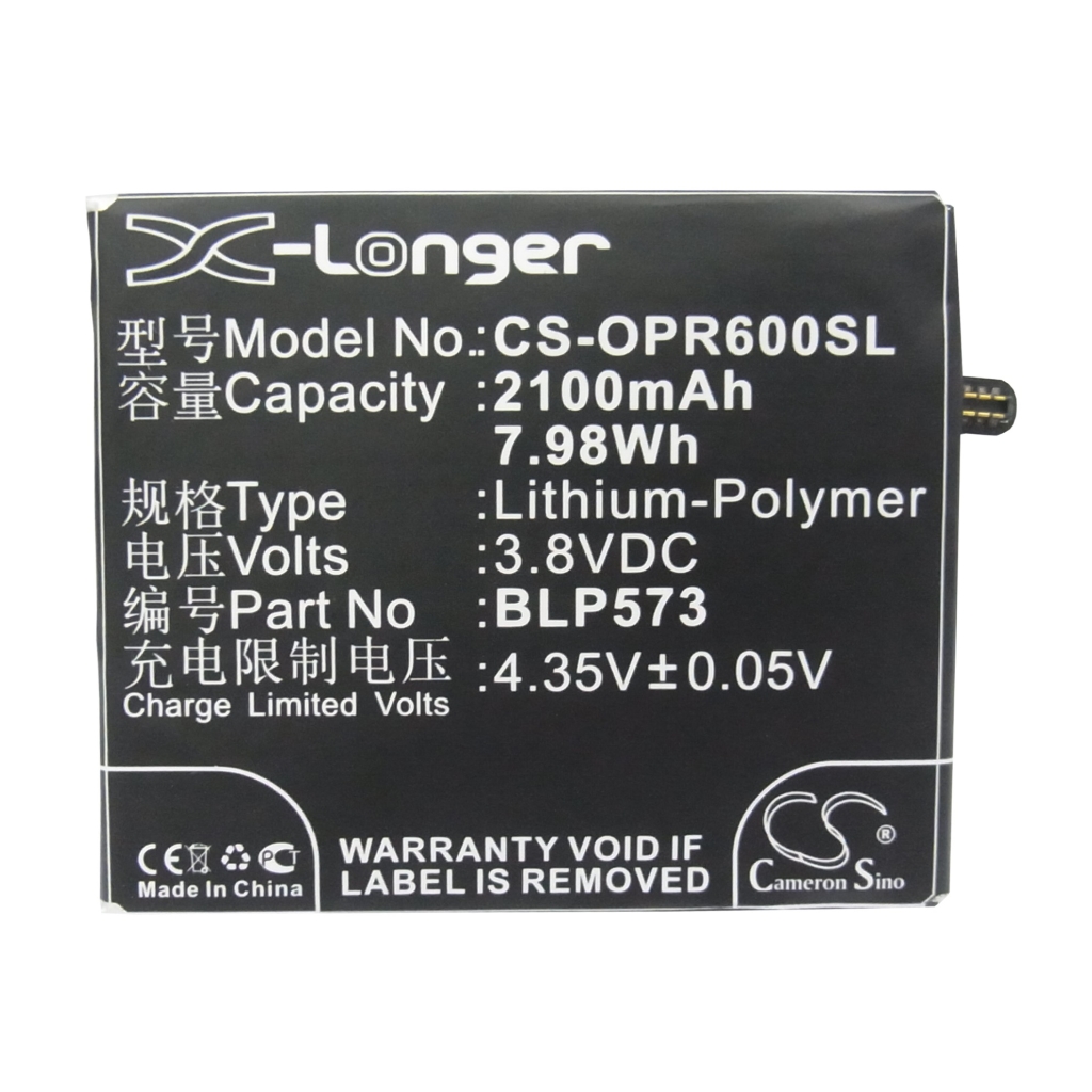 Compatibele batterijvervanging voor OPPO BLP573