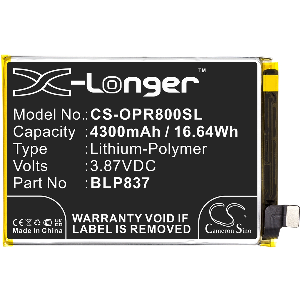 Compatibele batterijvervanging voor OPPO BLP837