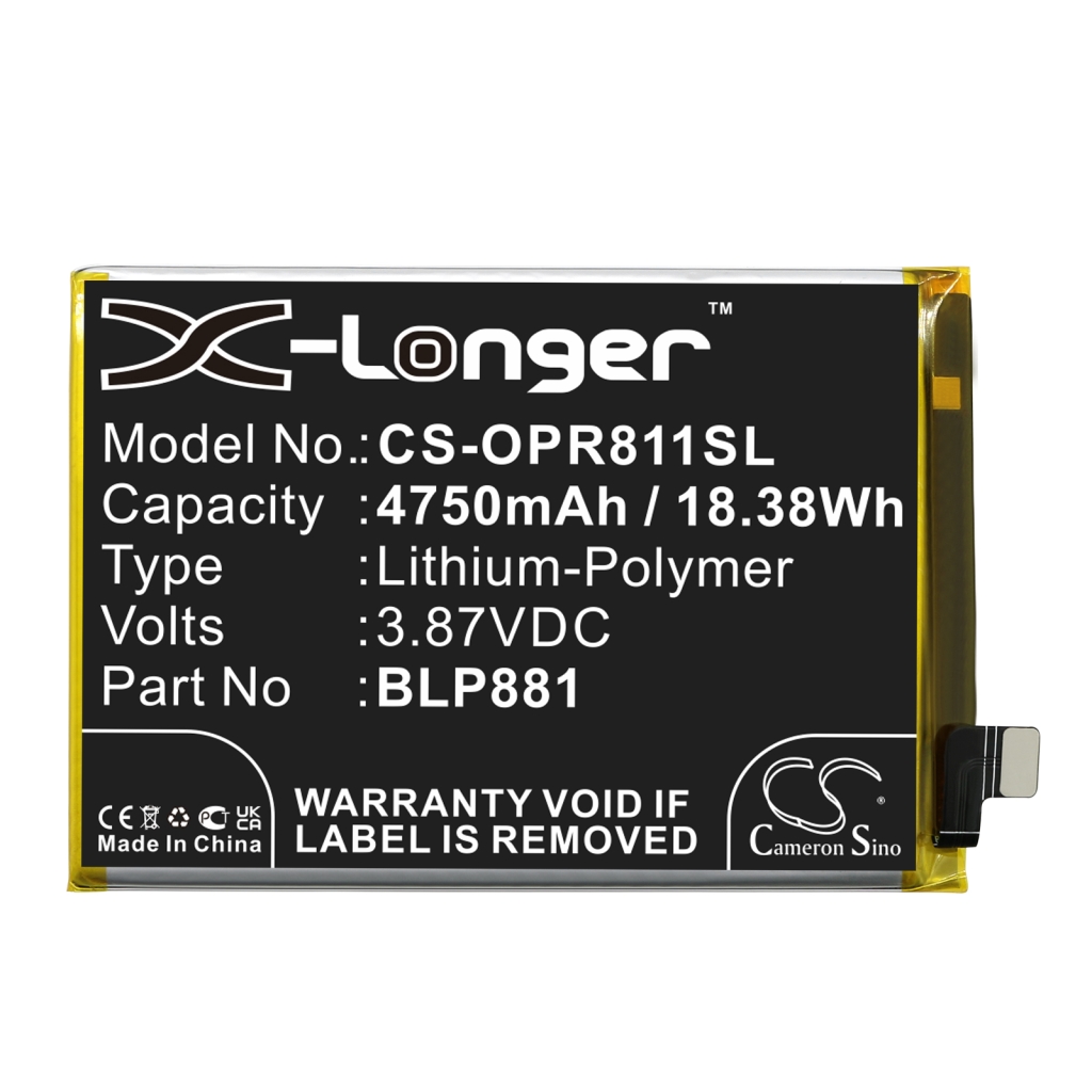 Compatibele batterijvervanging voor OPPO BLP881
