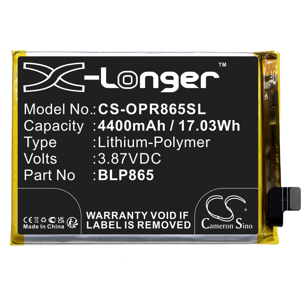 Compatibele batterijvervanging voor OPPO BLP865
