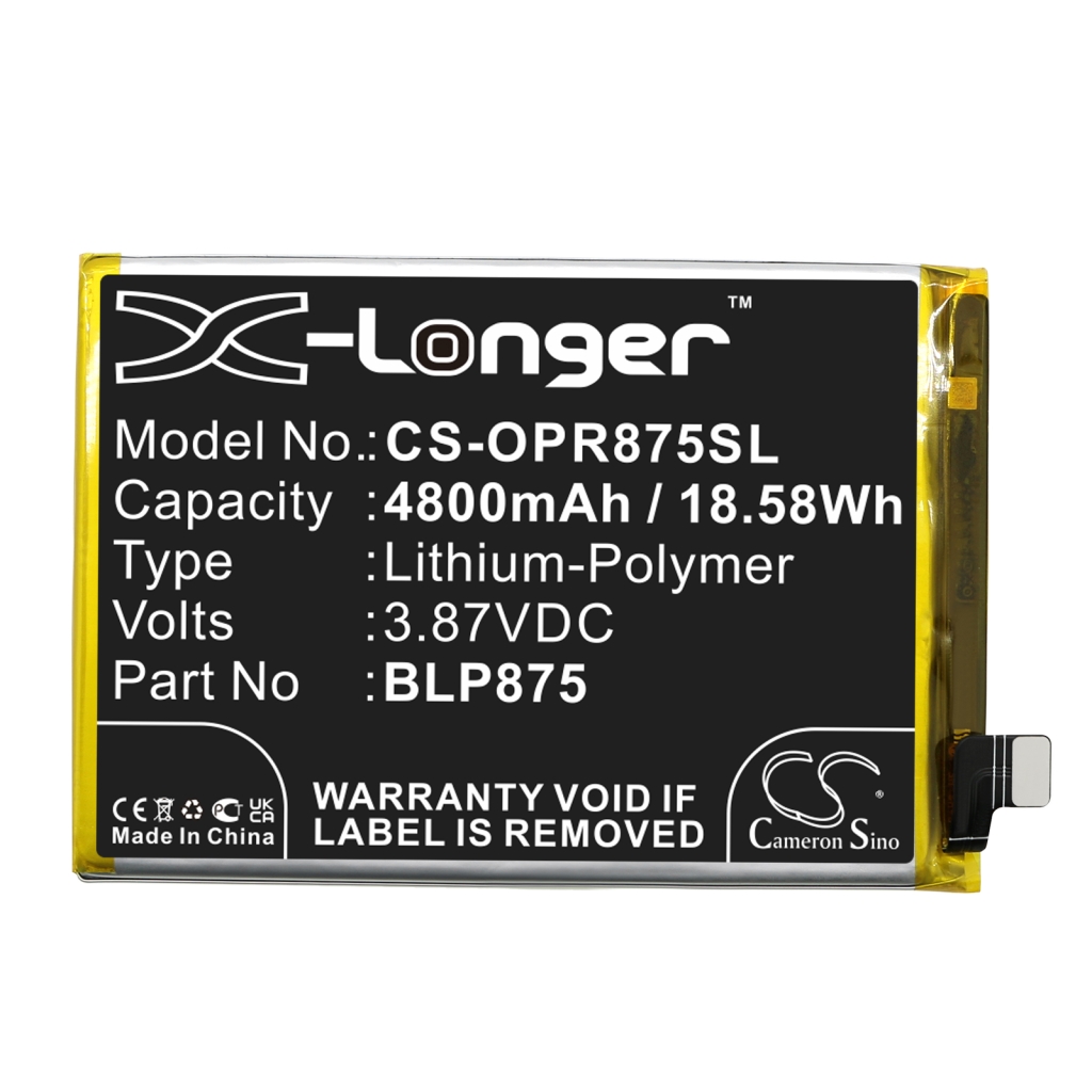Compatibele batterijvervanging voor OPPO BLP875