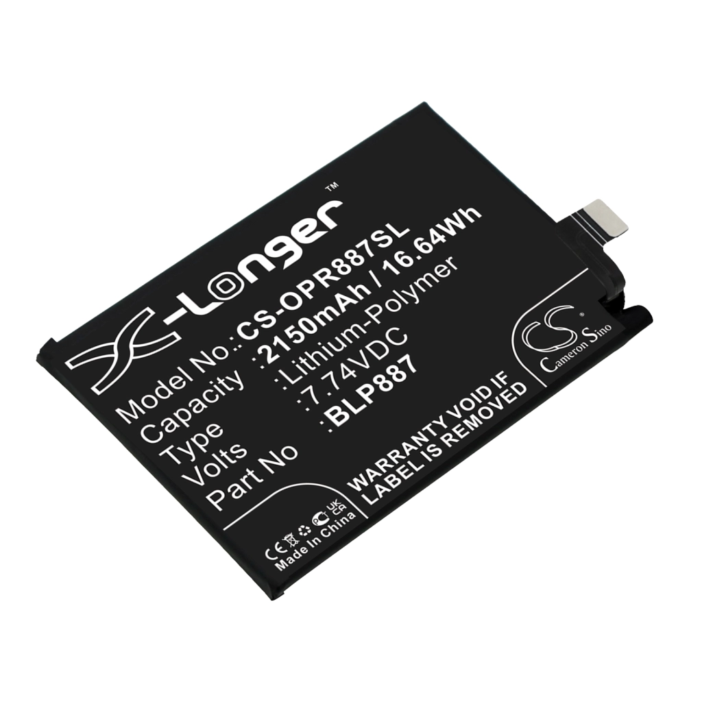Compatibele batterijvervanging voor OPPO BLP887