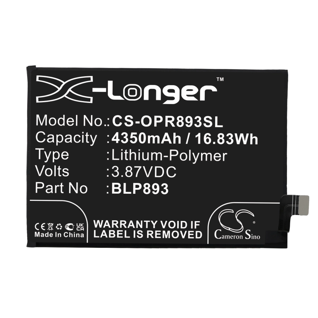 Compatibele batterijvervanging voor OPPO BLP887