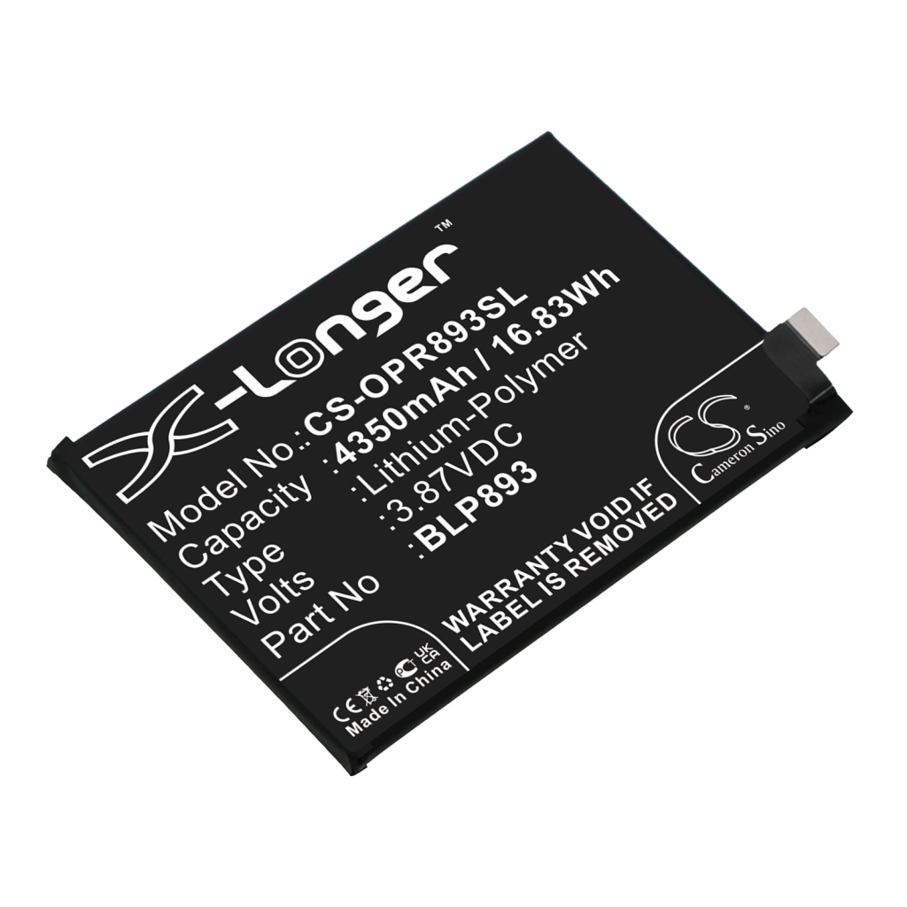 Compatibele batterijvervanging voor OPPO BLP893