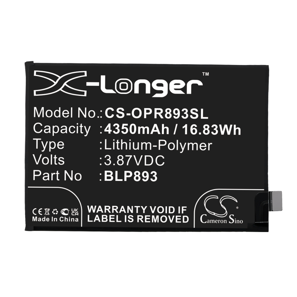 Compatibele batterijvervanging voor OPPO BLP893