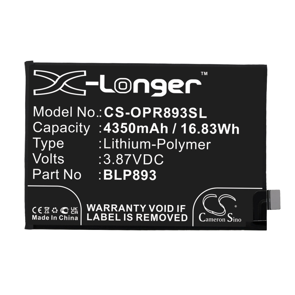 Compatibele batterijvervanging voor OPPO BLP893