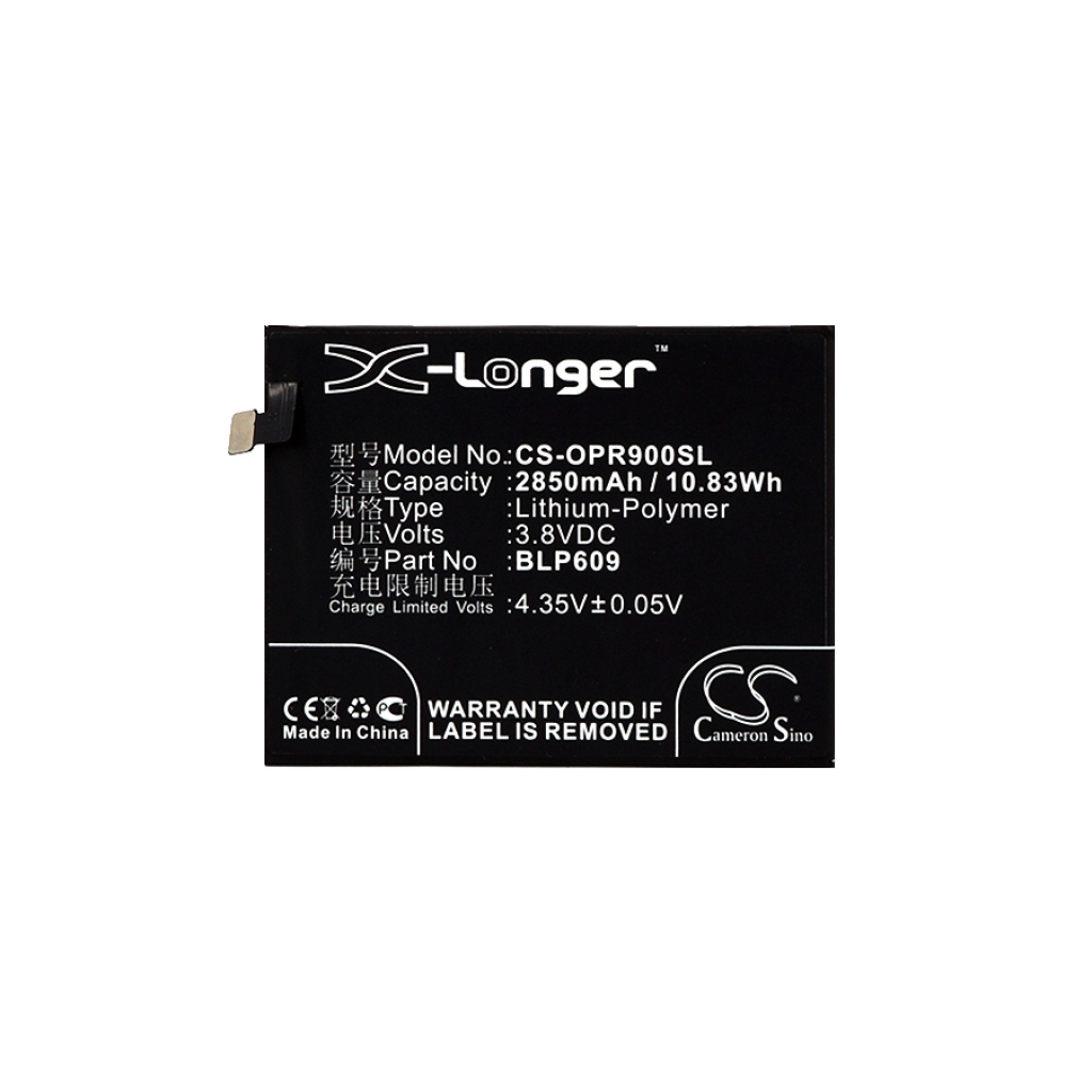 Compatibele batterijvervanging voor OPPO BLP609