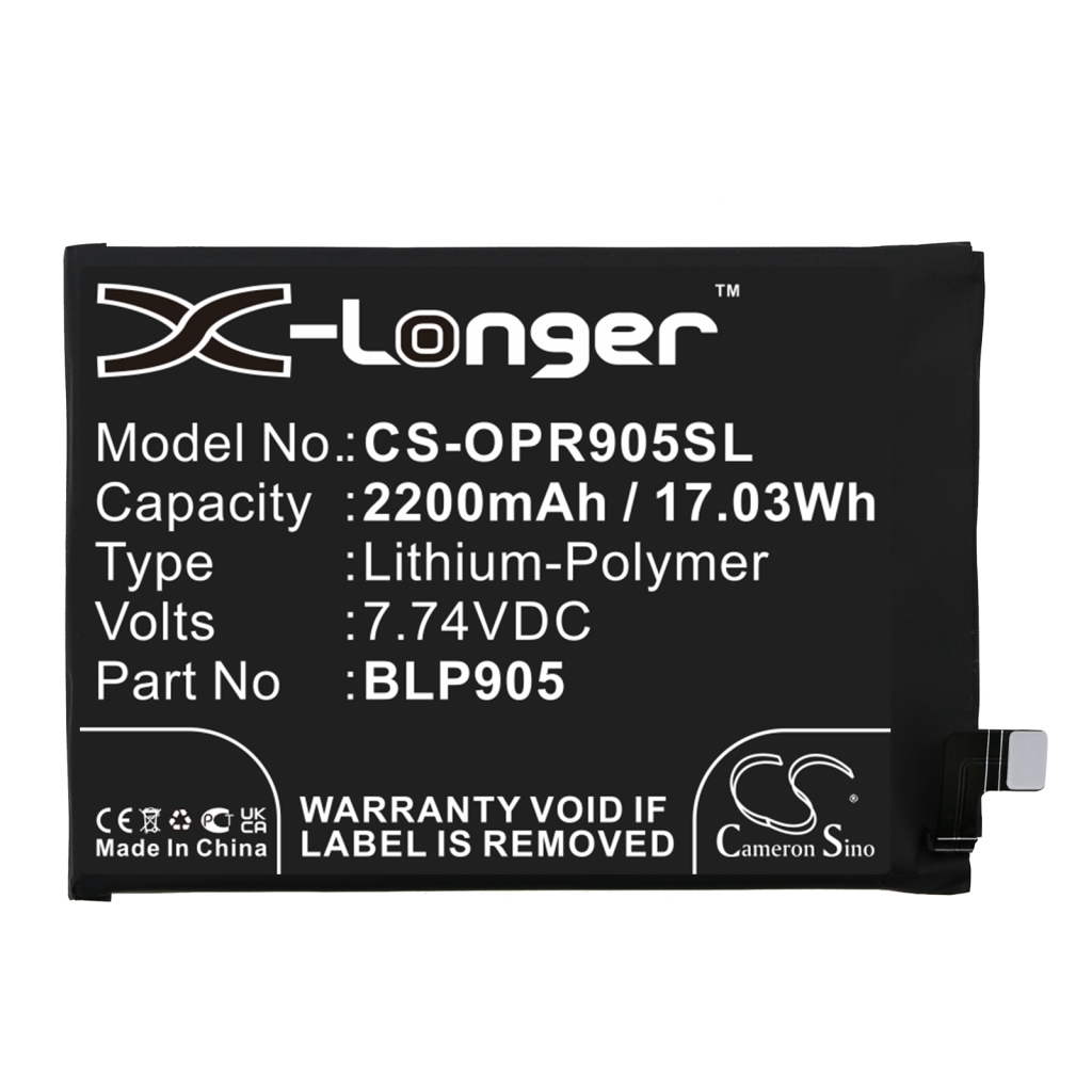 Compatibele batterijvervanging voor OPPO BLP905