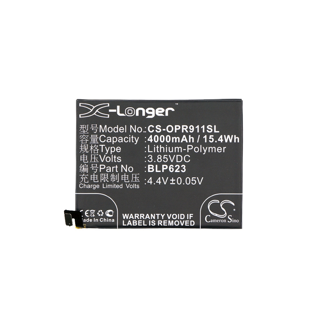 Compatibele batterijvervanging voor OPPO BLP623