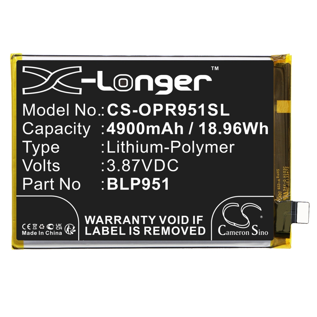 Compatibele batterijvervanging voor OPPO BLP951