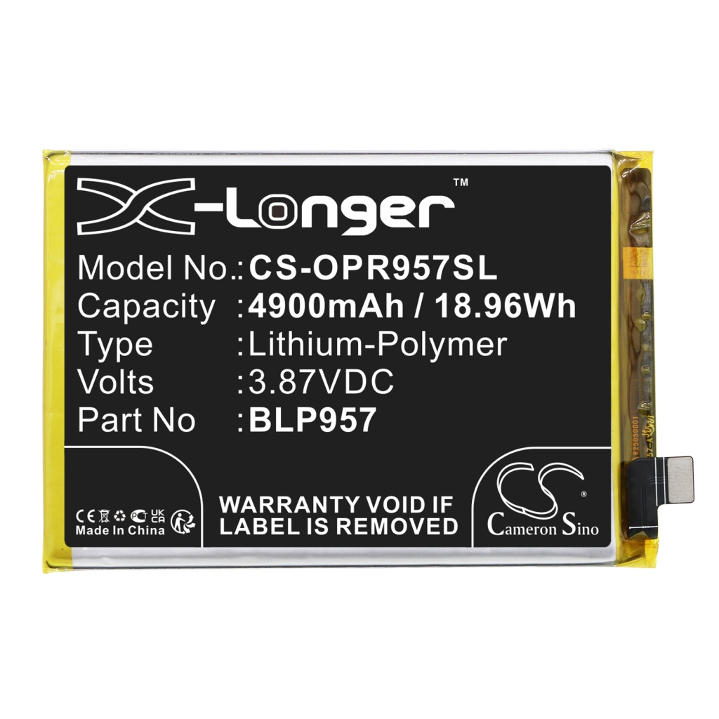 Compatibele batterijvervanging voor OPPO BLP957