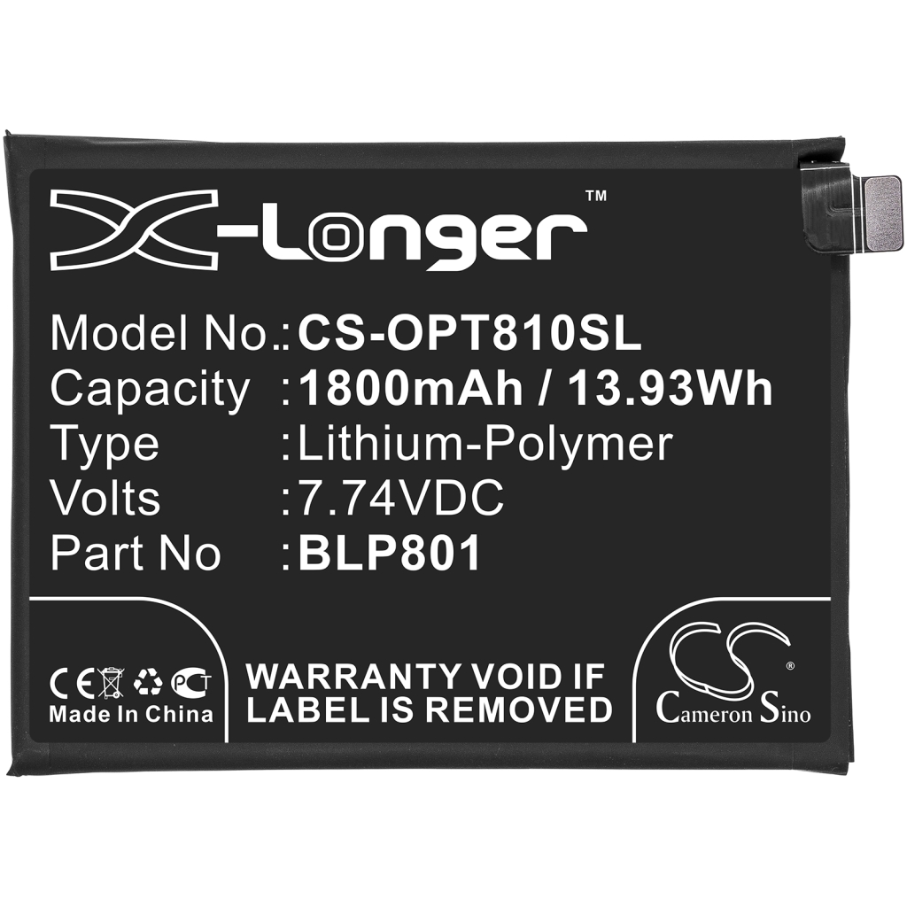 Compatibele batterijvervanging voor Oneplus BLP801