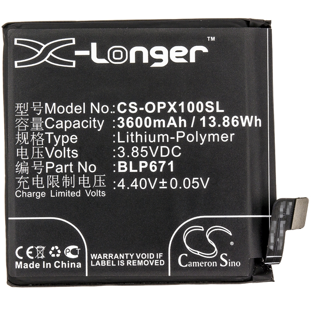 Compatibele batterijvervanging voor OPPO BLP671