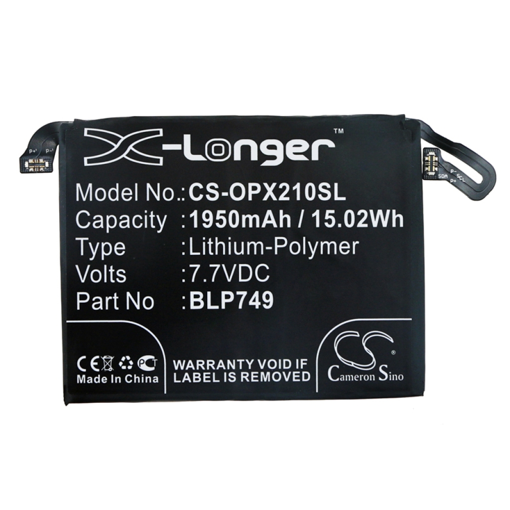Compatibele batterijvervanging voor OPPO BLP749