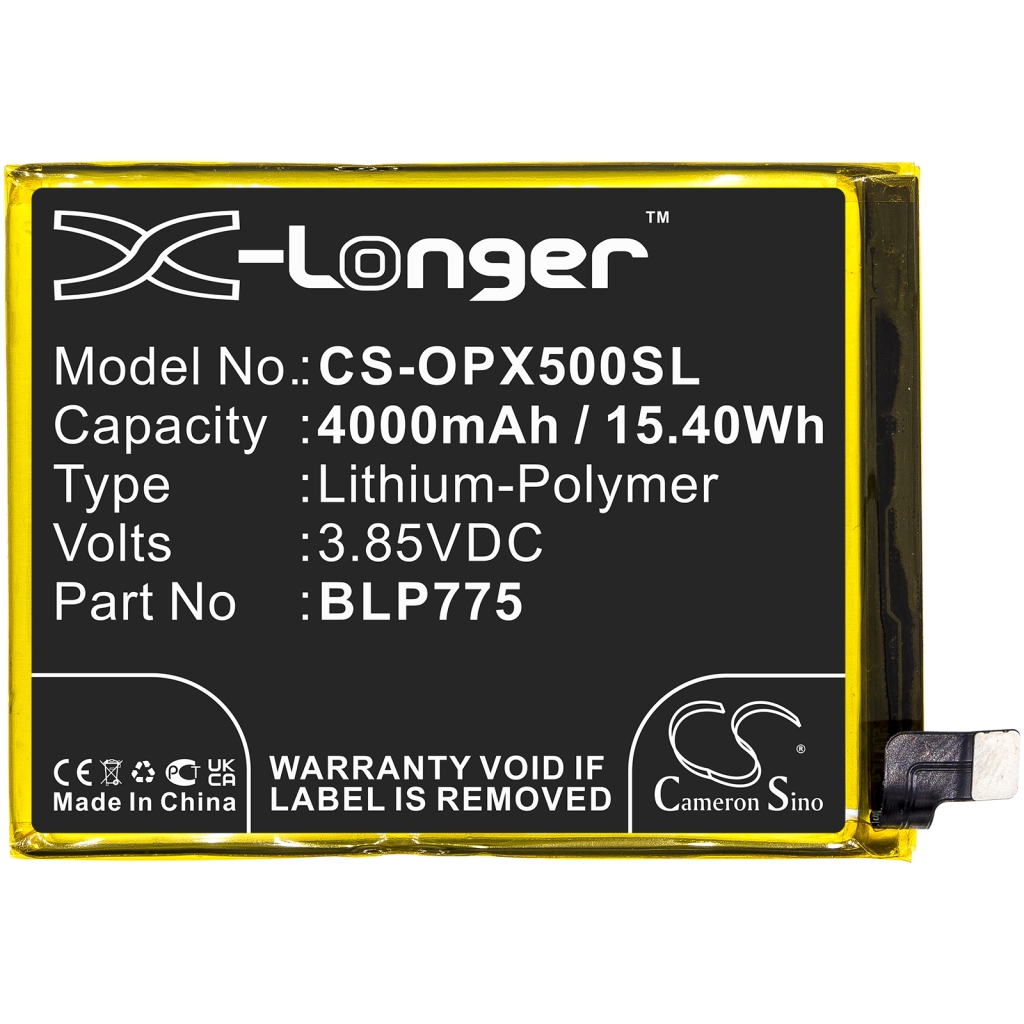 Compatibele batterijvervanging voor OPPO BLP775