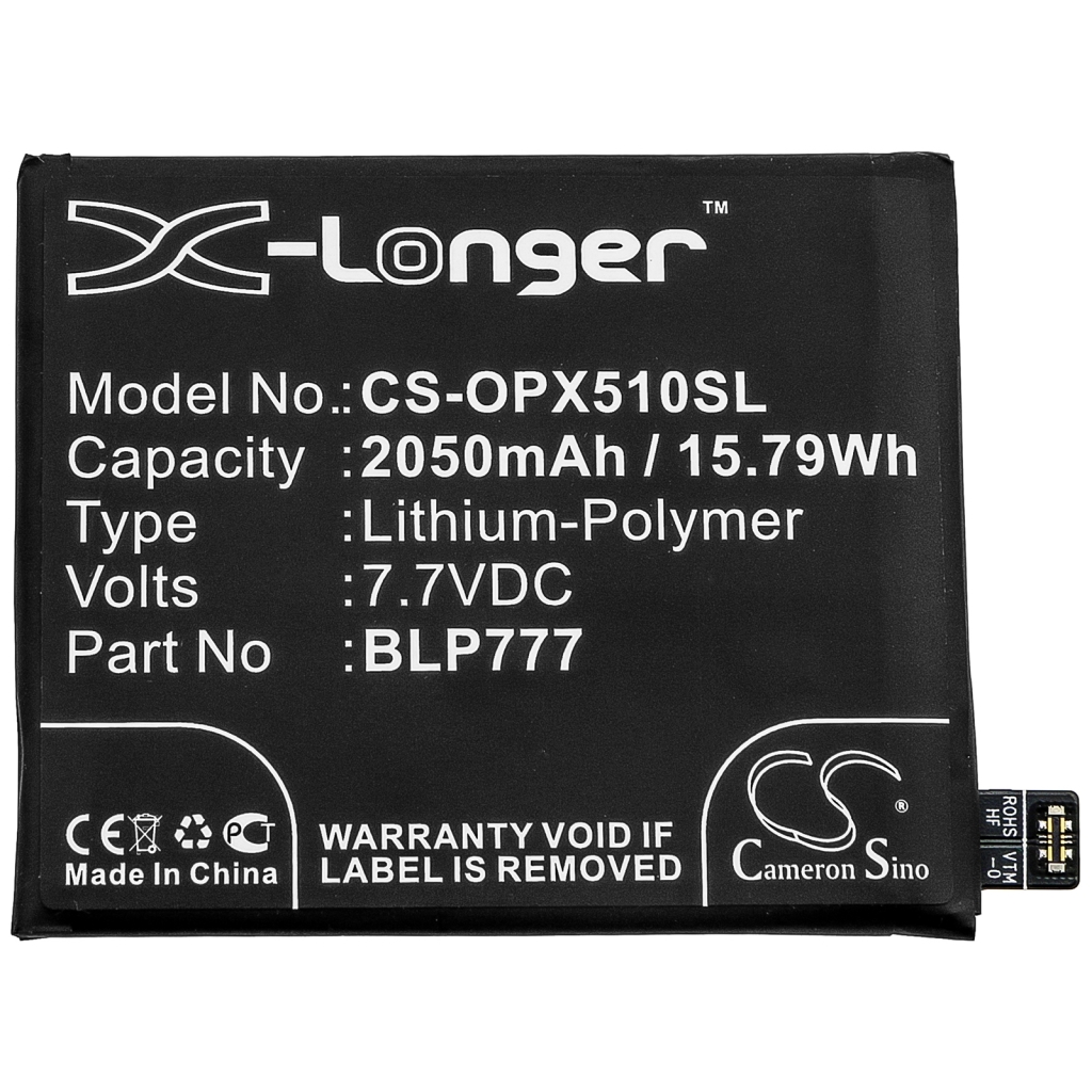 Compatibele batterijvervanging voor OPPO BLP777