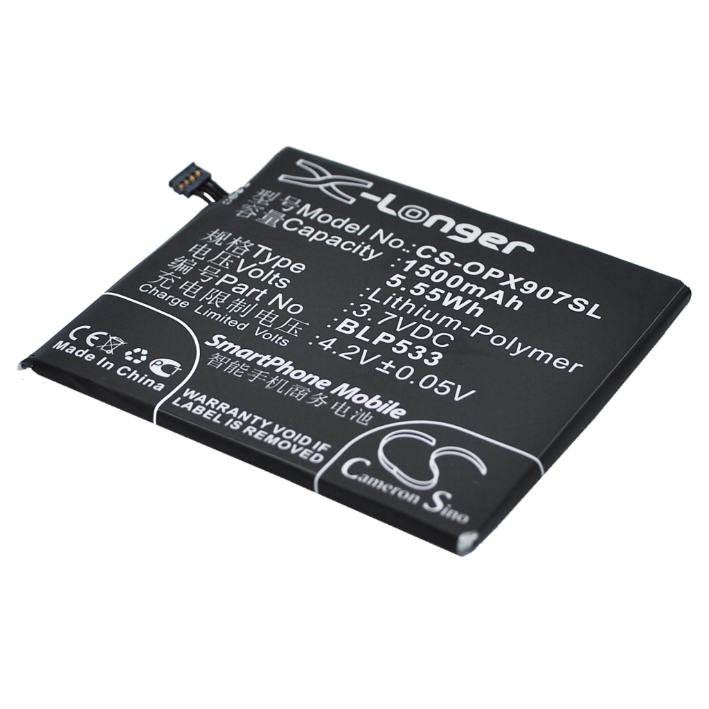 Compatibele batterijvervanging voor OPPO BLP533